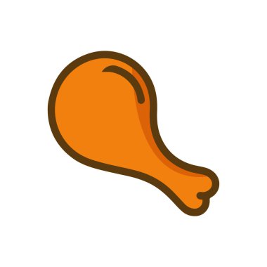 Tavuk budu renginde yemek ikonu taze hayvan lezzeti taze tasarım.