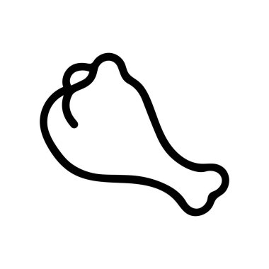 Tavuk budu yemek ikonu pişir taze hayvan eti lezzetli tasarım.