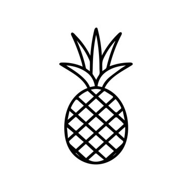 Ananas doğal gıda ikonu. Tazelik tatlı sanat vektör tasarımı.