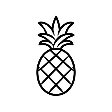 Ananas doğal gıda ikonu. Tazelik tatlı sanat vektör tasarımı.
