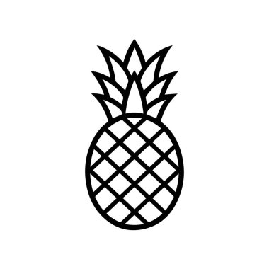 Ananas doğal gıda ikonu. Tazelik tatlı sanat vektör tasarımı.
