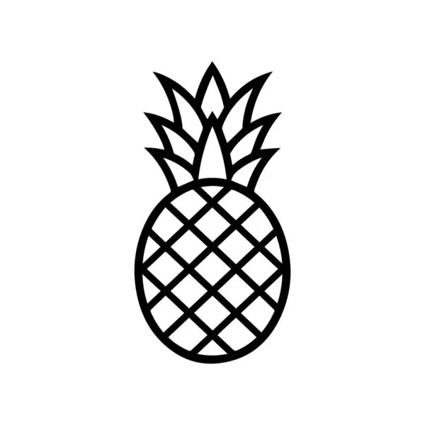 Ananas doğal gıda ikonu. Tazelik tatlı sanat vektör tasarımı.