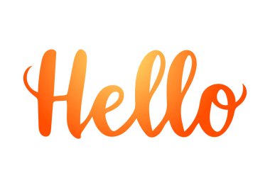 Merhaba yazı kaligrafisi ve tipografi beyaz şablon tasarımı.