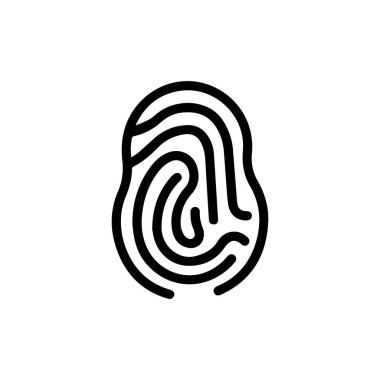 Parmak izi siyah ve renk simgesi insan güvenlik vektörü tasarımı.