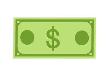 Dolar kağıdı simgesi siyah ve yeşil renk. bankacılık maliyet pazarlama kazanç tasarımı.