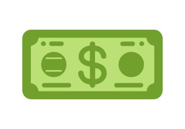 Dolar kağıdı simgesi siyah ve yeşil renk. bankacılık maliyet pazarlama kazanç tasarımı.