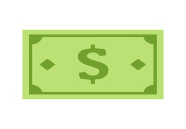 Dolar kağıdı simgesi siyah ve yeşil renk. bankacılık maliyet pazarlama kazanç tasarımı.