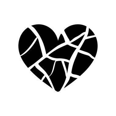 Kalpler beyaz arkaplan şekilli kırmızı ve siyah simgeleri sever.