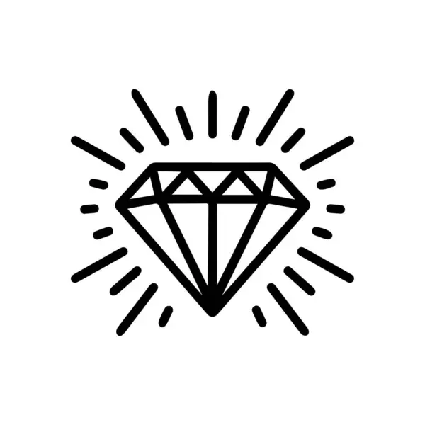 Elmas simgesi kristal mücevher moda vektörü siyah tasarım.