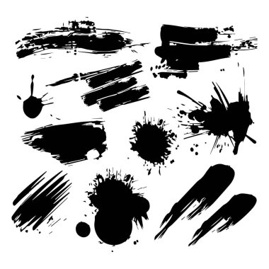 Küstah vuruş siyah renk tasarımı Resmedilmiş resimleme.