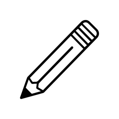 Kalem siyah ana hatlı işaret defteri metin kitabı simgesi sayfa tasarımı.