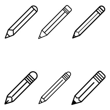 Kalem siyah ana hatlı işaret defteri metin kitabı simgesi sayfa tasarımı.