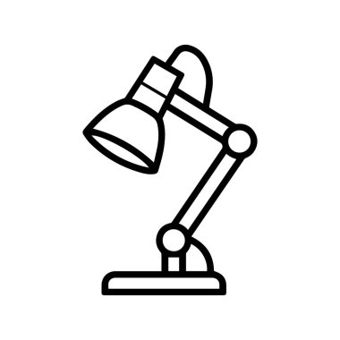 Masa lambası aydınlatma simgesi parlak ampul tasarımı.