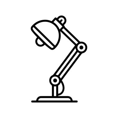 Masa lambası aydınlatma simgesi parlak ampul tasarımı.