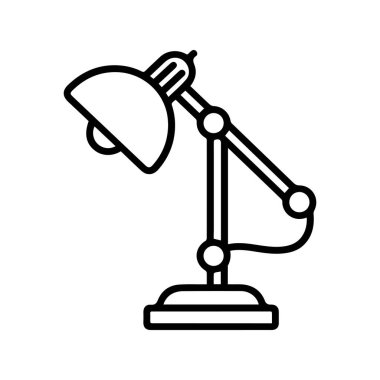 Masa lambası aydınlatma simgesi parlak ampul tasarımı.