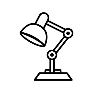 Masa lambası aydınlatma simgesi parlak ampul tasarımı.