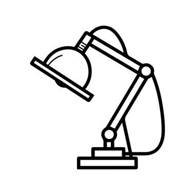 Masa lambası aydınlatma simgesi parlak ampul tasarımı.