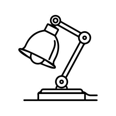 Masa lambası aydınlatma simgesi parlak ampul tasarımı.