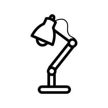 Masa lambası aydınlatma simgesi parlak ampul tasarımı.