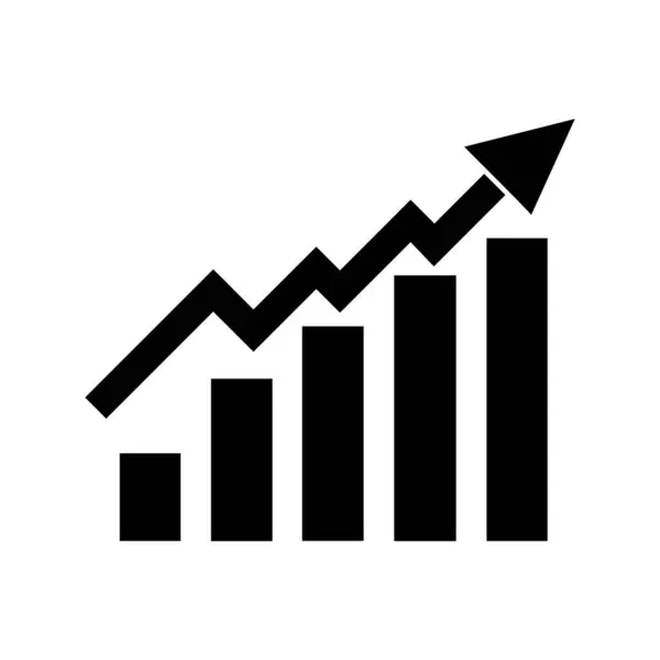 Grafik çizelgesi ekonomik simgesi. Para işi artırma tasarımı.