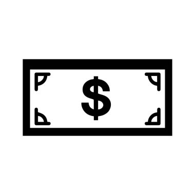 Dolar kağıdı simgesi siyah ve yeşil renk. bankacılık maliyet pazarlama kazanç tasarımı.