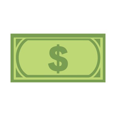 Dolar kağıdı simgesi siyah ve yeşil renk. bankacılık maliyet pazarlama kazanç tasarımı.