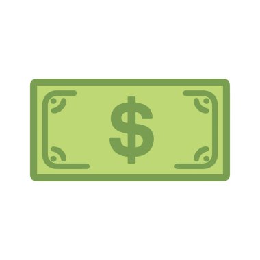 Dolar kağıdı simgesi siyah ve yeşil renk. bankacılık maliyet pazarlama kazanç tasarımı.