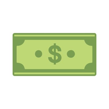 Dolar kağıdı simgesi siyah ve yeşil renk. bankacılık maliyet pazarlama kazanç tasarımı.