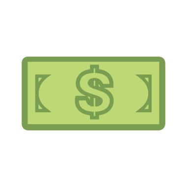 Dolar kağıdı simgesi siyah ve yeşil renk. bankacılık maliyet pazarlama kazanç tasarımı.