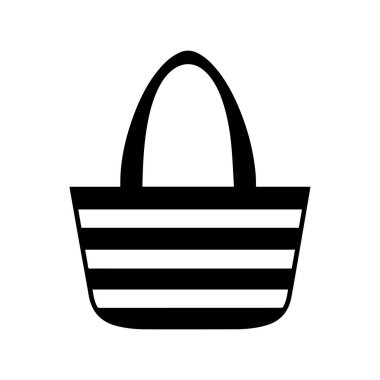 Kadın çantası ve çanta siyah ikon. Modern anahat beyaz arkaplan tasarımı.