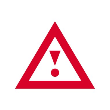 Uyarı simgesi durdurma noktası yol ögesi tasarımı.