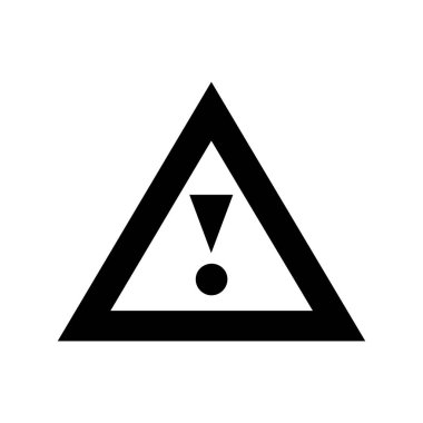 Uyarı simgesi durdurma noktası yol ögesi tasarımı.