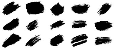 Siyah fırça sanat grunge koleksiyonu arka plan tasarımı.