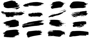 Siyah fırça sanat grunge koleksiyonu arka plan tasarımı.