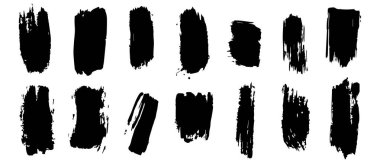 Siyah fırça sanat grunge koleksiyonu arka plan tasarımı.