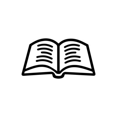 Beyaz arkaplanda okunabilir metin simgesi olan kitabı aç.