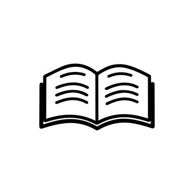 Beyaz arkaplanda okunabilir metin simgesi olan kitabı aç.