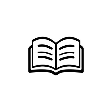 Beyaz arkaplanda okunabilir metin simgesi olan kitabı aç.