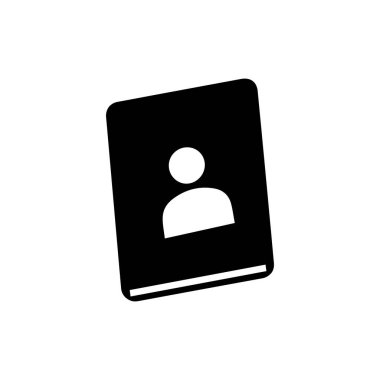 Kapağında insan silueti olan bir iletişim kitabının simgesi.