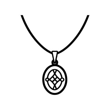 kolye siyah ikon kadın tarzı mücevher tasarımı.