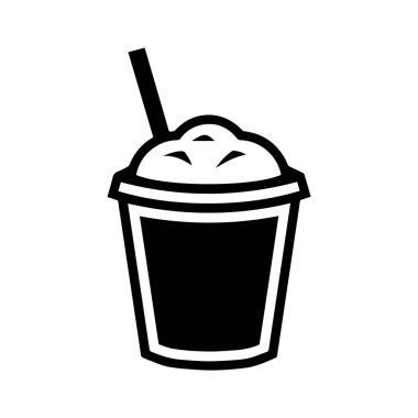 Kahve fincanı çizgisi kapaklı simge çiziyor