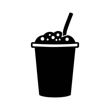 Kahve fincanı çizgisi kapaklı simge çiziyor