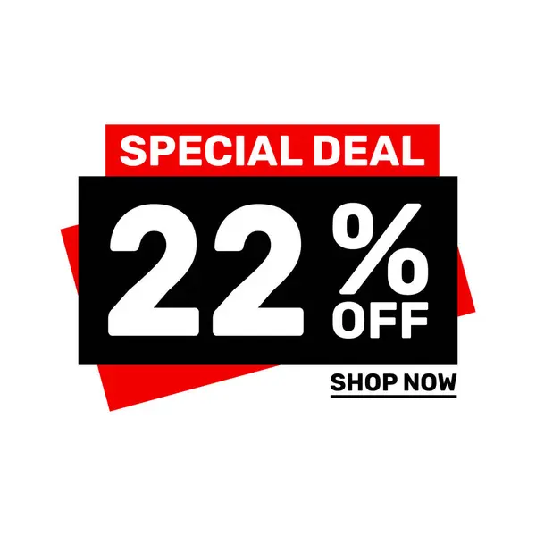 Özel anlaşma 22 indirimli fiyat pazarlama mavi renk tasarımı.