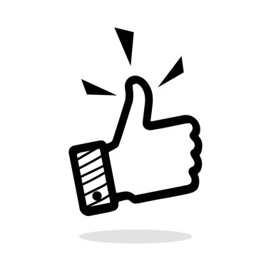 Onaylandı ya da beğenildi. Siyah-beyaz grafik tasarımı..