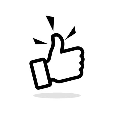 Onaylandı ya da beğenildi. Siyah-beyaz grafik tasarımı..