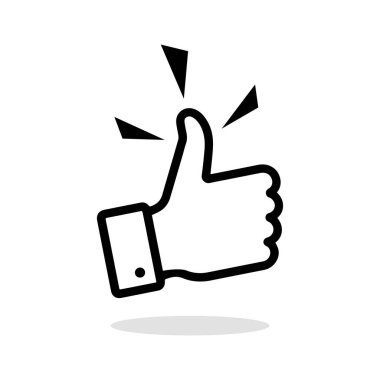 Onaylandı ya da beğenildi. Siyah-beyaz grafik tasarımı..