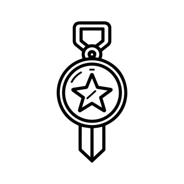 Kurdeleli, merkezi yıldızlı ve kurdeleli bir madalya..