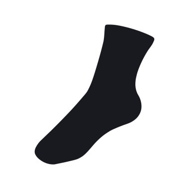 Siyah Sock simgesi rengi Beyaz arkaplanda Görüntü.