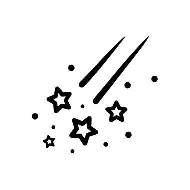 Kayan Yıldız simgeleri uzay elementi gece galaksisi tasarımı.