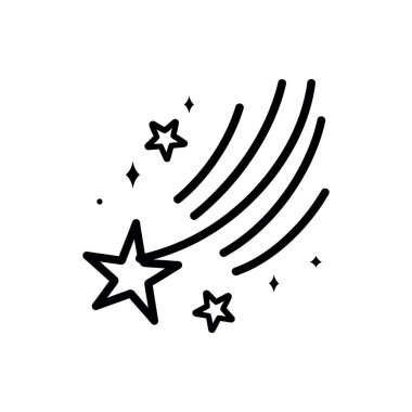 Kayan Yıldız simgeleri uzay elementi gece galaksisi tasarımı.